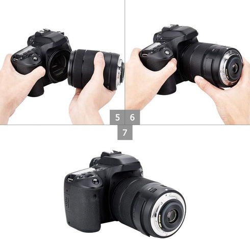 58mm Macro Lens Reverse Ring Adapter for Canon EOS Rebel T6 T7 T5 SL3 SL2 T8i T7i T6i T6s T5i 2000D 4000D 90D 80D 70D with EF-S 18-55mm Kit Lens &...