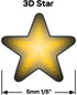 Hemway Craft Glitter - 1/5" 0.2" 5mm - 3-D Embossed Star Shaped Glitter Sequin for Decoration, Scrapbook, Arts, Craft, Design, Nail and Cosmetics ...