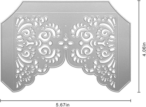Metal Flower Wedding Invitation Card Base Cutting Dies, Laser Cut Invitations Die Cuts Embossing Stencils Template Mould for Card Scrapbooking and...