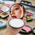 Travel Mirror with LED Lighted,1x/10x Magnification Compact Mirror with Light, 2-Sided Illuminated Folding Round Mirror, Handheld Pocket Makeup Mi...