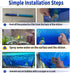 Cartoon Underwater Aquarium Backdrop Sticker BOB 12''x16'' (31x41cm), Fish Tank Background Decorations HD Printing Simple Wallpaper PVC Poster (B)...