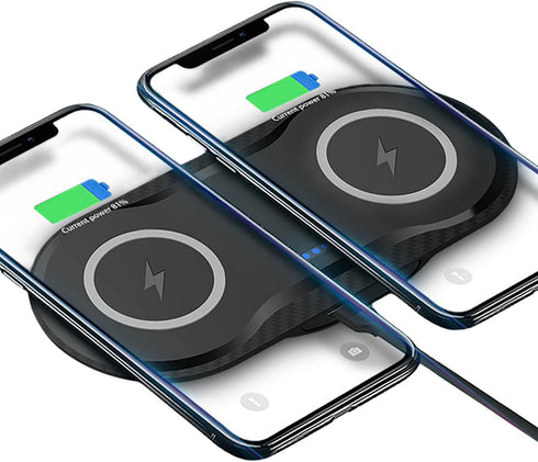 2 * 15W Dual Wireless Charger for Multiple Devices, 30W Fast Wireless Charging Pad/Mat for Apple iPhone, for AirPods, for Samsung Phone, for Googl...