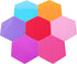 10 Pieces Hexagon Shaped Colorful Stickers Dry Erase Board Marker Removable Vinyl Dot Teachers Classroom Table Wall Decal...