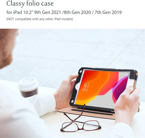 ProCase for iPad 10.2 Inch Case 2021 9th Generation/2020 8th Generation/2019 7th Generation iPad Case, Leather Vintage Stand Folio Cover Protectiv...
