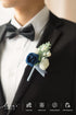 Ling's Moment Boutonniere for Men, 6pcs Groom Groomsmen Boutonniere, Artificial Flowers for Wedding Decor/Prom/Homecoming, etc.Navy Blue Dark Blue...