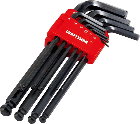 CRAFTSMAN Hex Key Allen Wrench Set with Ball-End, MM, 10 Piece (CMHT26029)...