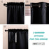 NICETOWN Door Curtains for Doorway, Black Out Curtain Liners for Drapes, Noise Reducing Light Blocking Blackout Liners for 84 inch Curtains (Set o...