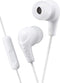 JVC Gumy Plus Earbuds with Mic and Remote for Connected Devices - Silicone Ear Pieces - White...