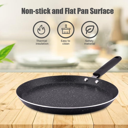 Nonstick Crepe Pan, 11 Inch Griddle Pan with Scraper & Oil Brush, Griddle Pancake Pan Tortilla Pan, for Cooking Eggs, Frying, Grill, Omelettes, Ea...