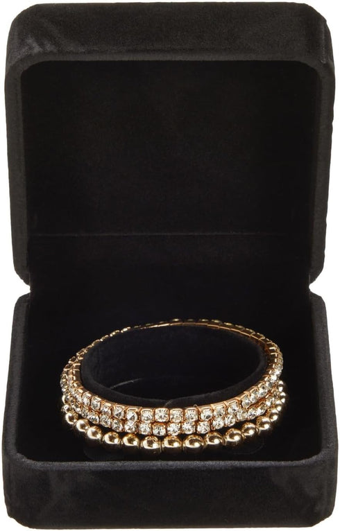Juvale Small Velvet Jewelry Gift Box for Women, Bracelets, Rings, Earrings, Necklace (Black, 3.5 x 3.5 x 1.9 In)...