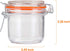 Encheng Glass Jars With Airtight Lids, 6 oz Mason Jars,Glass Jar With Leak Proof Rubber Gasket 200ml,Storage Jar With Hinged Lid for Home and Kitc...