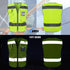 TCCFCCT High Visibility Vest 9 Pockets Reflective Safety Work Vest for Men Women, Hi Vis Construction Vest with Reflective Strips, Meets ANSI/ISEA...
