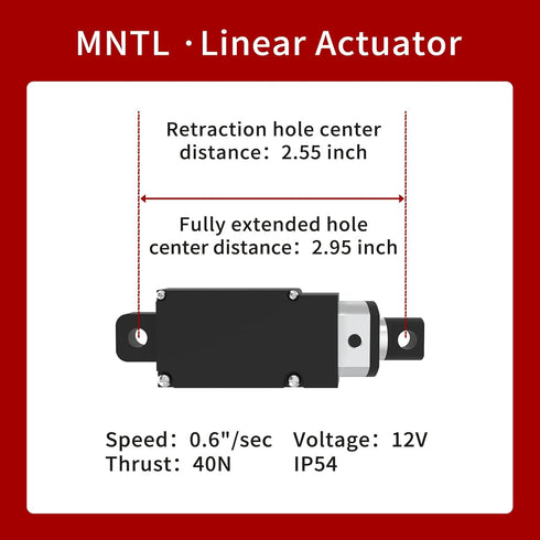 Stroke 10mm 40N IP54 Stroke 0.4" Force 8.81 lbs High-Speed 0.6"/sec Linear Actuator 12v Linear Motion actuators Linear servo for Fan Blades Cabine...