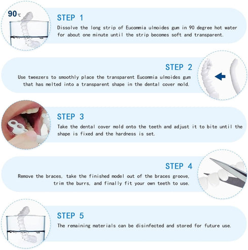 2 Pairs, Adjustable,Confident Smile for Men and Women(White)...