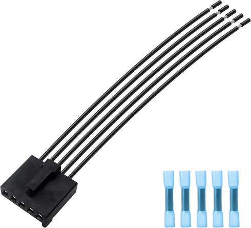 HiSport Blower Motor Resistor Connector 5-Wire Pigtail AC Fan Blower Wire Harness WPT1285, 645-512 Compatible with Ford Fusion 2010-2015, Lincoln ...