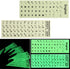 English Luminous Keyboard Stickers Glow in The Dark Language Letter Protective Film Alphabet Button Layout for Laptop PC...
