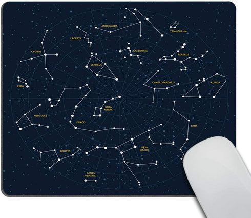Smooffly Sky Map Mouse Pad Custom, Constellations Mousepad Non-Slip Rubber Gaming Mouse Pad Rectangle Mouse Pads for Computers Laptop...