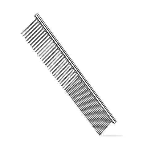 ROPO Dog Comb for Removing Matted Fur - Pet Dematting Comb with Rounded Teeth and Non-Slip Grip Handle - Prevents Knots and Mats for Long and Shor...