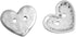 KARMELLING 20 PC Antique Silver Alloy Hammered Metal Heart Buttons 2 Holes 19mm x 16mm (6/8" x 5/8")...