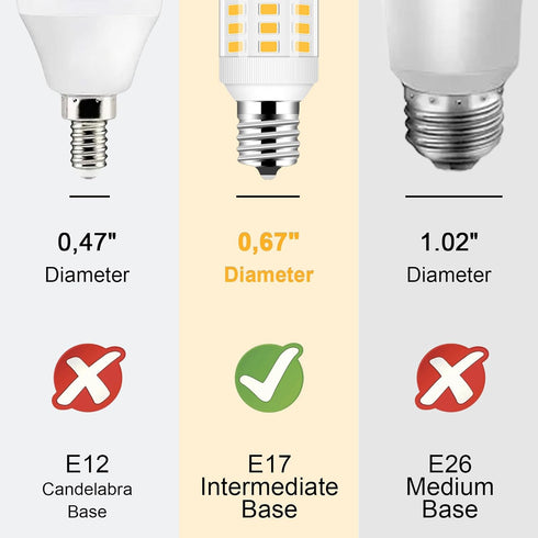 Kei d28k 4w Kel2812 Freezer Bulb Kei d28m kel 2815 ac100-265v 3.8w Refrigerator Light Bulb, E17 Intermediate Base LED Bulb Fit for Kenmore Refrige...