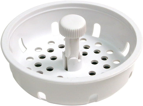Danco 86792 3-1/4 Inch Basket Strainer with Stopper, White, 1 Count (Pack of 1)...