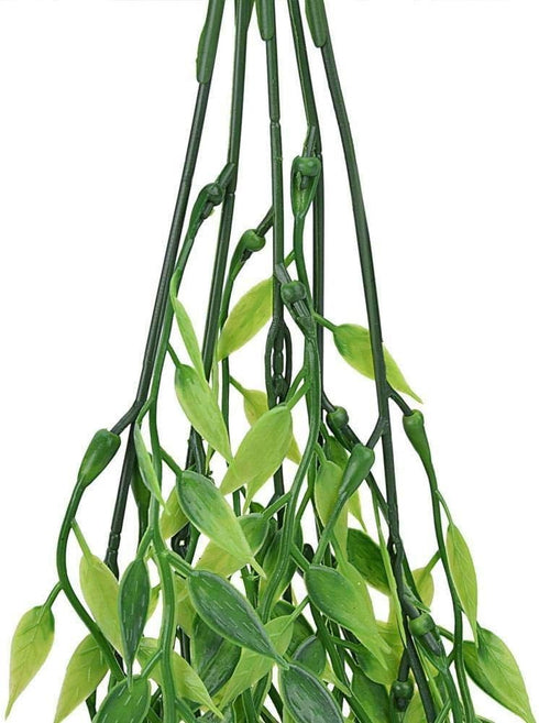 CATTREE Artificial Weeping Willow, Plastic Plants Greenery Leaves Fake Hanging Vine Faux Ivy Garland UV Resistant for Indoor Outdoor Garden Basket...