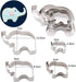 6Pcs/Set Elephant Silicone Molds & Stainless Steel Cookie Cutters for Baby Shower, Elephant Fondant Gum Paste Cake Topper Decoration Tools Boy Gir...