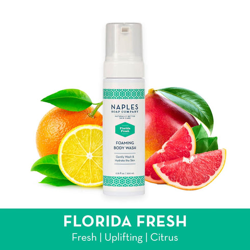 Naples Soap Company Foaming Body Wash - Paraben and Silicone-Free, Vegan Formula - Florida Fresh, 6.72oz...