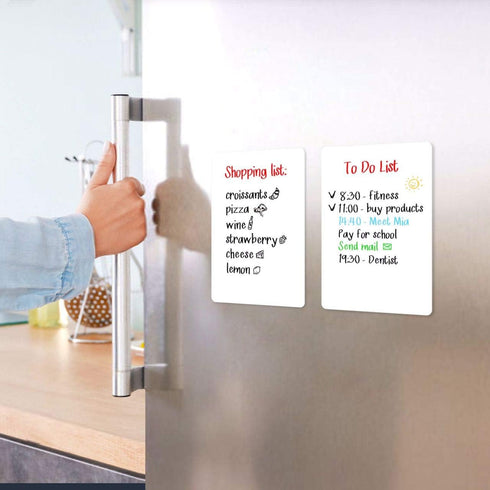 Small Magnetic Whiteboard for Fridge 5.5x8 in - Dry Erase Board for Refrigerator - Small Magnetic List for Frig - Magnetic White Board Sheet - Fri...