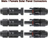 30PCS Solar Connectors Male Female with Dual Spanners IP67 1000V 30A Waterproof Solar Panel Cable Connectors (15 Pairs)...