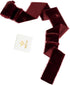 MEEDEE Burgundy Velvet Ribbon 3 Inch Burgundy Red Velvet Ribbon Fringe Velvet Ribbon Raw Edge Silk Velvet Ribbon for Wreaths, Flower Bouquet, Phot...