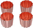 4pcs Canele Mould,Non-Stick Canele Baking Pan,Mini Pie Pan Set,Muffin Bakeware Cupcake Pan,for Making Mini Bread Cheesecake Dessert...