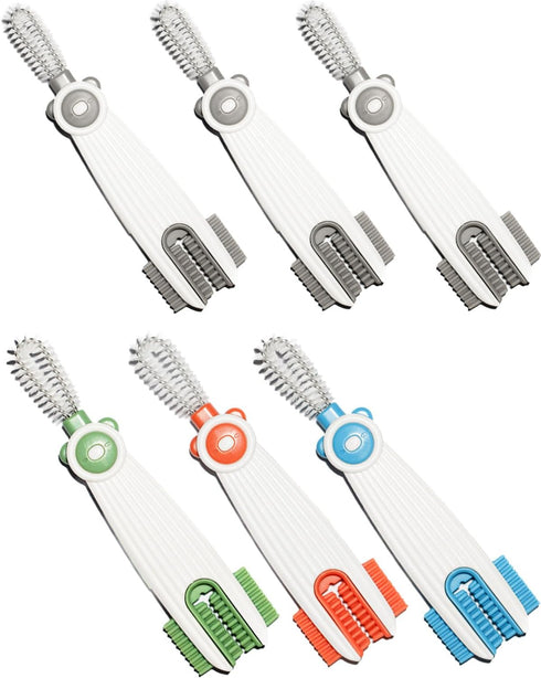 3 in 1 Cup Lid Gap Cleaning Brush Set, Multifunctional Cup Cover Cleaning Brush, Small Cleaning Brushes for Nipple, Water Bottle Lid, Home Kitchen...