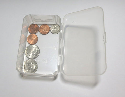 Maymom Small Plastic Box with Hinged Lid for Small Parts, Crafts, Beads, Jewelry and Watch Parts (12 Boxes, Clear)...