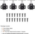 4 PCS Cabinet Latch Double Roller Catch Hardware for Cupboard Closet Kitchen Cabinet Door Latches and Catches, Black Nickel...