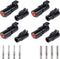 JRready ST6286 1 Pin DTHD Connector 4 Sets,IP67 Waterproof Single Terminal Connectors for Heavy-duty Applications,Contact Size 12 Crimp Wire Gauge...