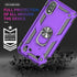 Samsung Galaxy A01 Phone Case, Samsung A01 Phone Case with Screen Protector, Military Grade Protective Cases with Ring for Samsung Galaxy A01 (Pur...