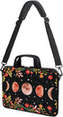 13" 13.3" Laptop Sleeve chromebook case Adjustable Shoulder Strap with Handle Accessory Pocket (Flowers Moon)...