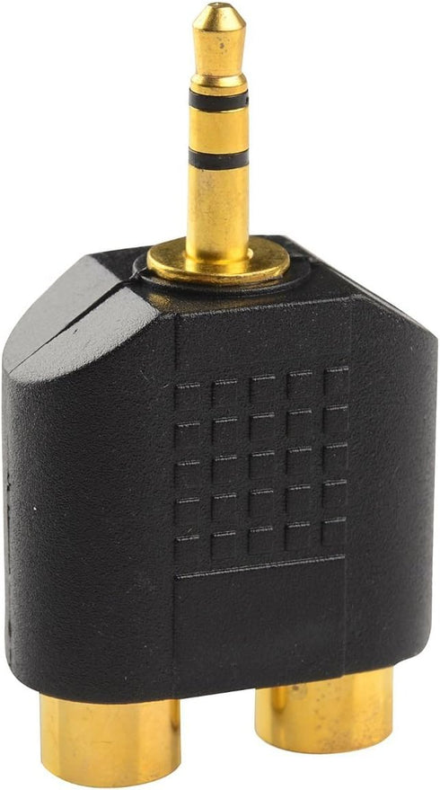 CERRXIAN LEMENG (2-Pack of) Gold Plated 3.5mm Stereo to 2-RCA Male to Female Adapter,Audio Splitter Adapter, Dual RCA Jack Adapter...