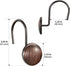 CHICTIE Bronze Shower Curtain Hooks Rings,Oil Rubbed Metal Rust Resistant Decorative Shower Curtain Hooks,Set of 12 Farmhouse Style Shower Rings H...