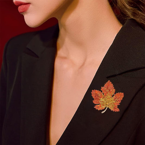 Women's Fashion Crystal Brooch Leaf Flower Brooch Alloy Rhinestone Brooch Court Vintage Brooch Wedding Party Brooch...