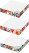 Modern Floral Slim Sticky Note Stacks / 3 Vibrant Botanical Designs / 110 Sheets Per Pad / 2.75" Square Tropical Memo Blocks/Cheery Floral Prited ...