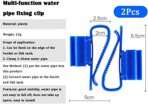 NGe 3Pcs Adjustable Fish Tank Water Hose Holder Water Tube Clamp Fixed Clip Aquarium Pipe Holder (1 Curved Shape, 2 Straight)...