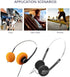 4Pcs Orange Retro Over-Ear Headphone,Vintage Feelings Underwire Headphone,Retro Lightweight Earphones,Hi-Fi Stereo Earphone Headset,Walkman ,for M...