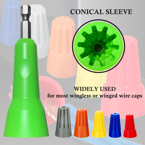 Wire Twister Tool for Drill, Electrical Wire Twister tool,2PCS Green - Fast Wire Twisting Tool,Wiring Tools,Connector Driver With 1/4 In Chuck,Enh...