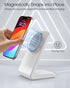 Mag-Safe Charger Stand (with 20W Adapter, 5Ft USB-C Cable) for Apple Standby Mode, Magnetic Wireless Charger with Fast Charging Capability for iPh...