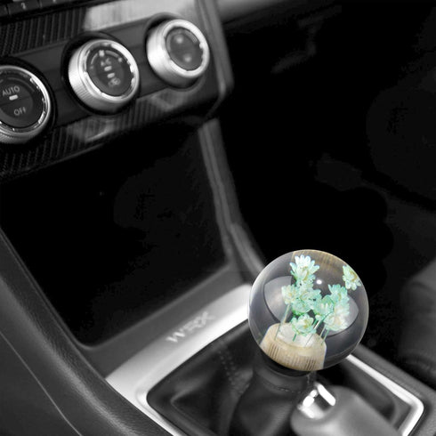 EZAUTOWRAP Flower Green Auto Car Shift Knob Round Ball Weighted Manual Gear Stick Shifter Adapter JDM Universal...