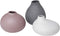 Blomus Nona Set of 3 Mini Vases Porcelain Colors Pewter, Microchip Grey and Bark (Mauve)...