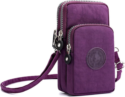 ZGMYC 3-Layers Cellphone Pouch Wristlet Purse Waterproof Sports Armband Shoulder Bag Wallet...