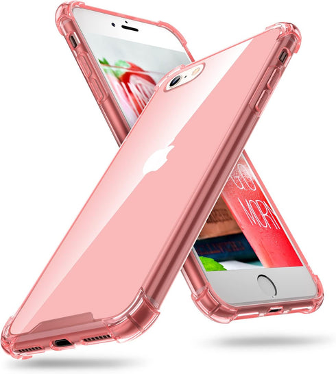 ORIbox Case Compatible with iPhone SE 2022/2020 , Compatible with iPhone 8/7 Case, with 4 Corners Shockproof Protection, Pink...